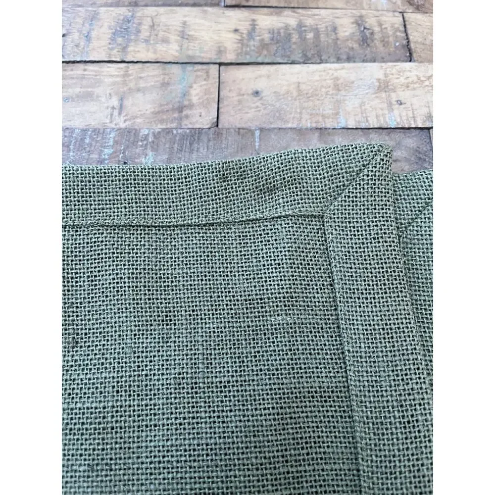 Olive Green Textured Burlap Jute Placemats Set of 4 20